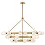 1_Selene 60" Wide Lacquered Brass 36-Light 3-Tier Chandelier