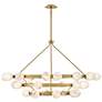 2_Selene 60" Wide Lacquered Brass 36-Light 3-Tier Chandelier more views