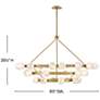 3_Selene 60" Wide Lacquered Brass 36-Light 3-Tier Chandelier more views