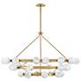4_Selene 60" Wide Lacquered Brass 36-Light 3-Tier Chandelier more views