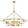 5_Selene 60" Wide Lacquered Brass 36-Light 3-Tier Chandelier more views