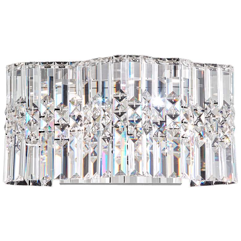 Image 1 Selene 7.5"H x 14.5"W 2-Light Crystal Wall Sconce in Pol Stainles