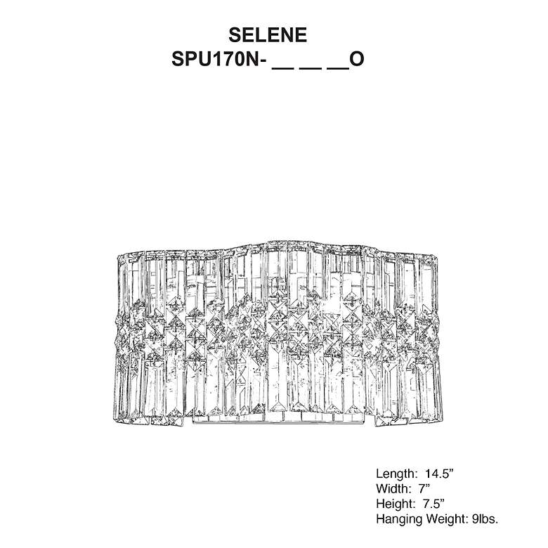 Image 5 Selene 7.5"H x 14.5"W 2-Light Crystal Wall Sconce in Pol Stainles more views