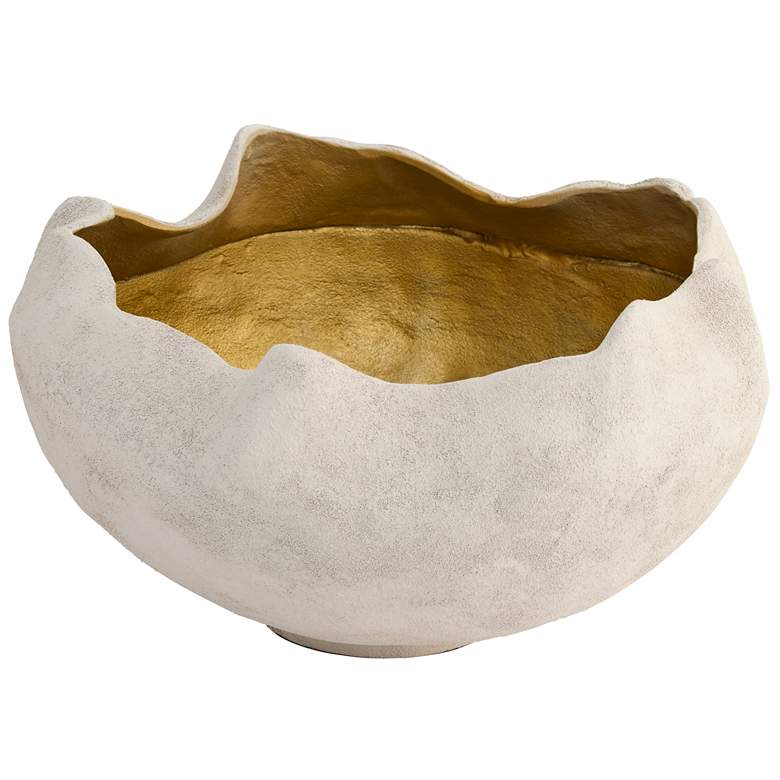 Image 1 Selene Deep Bowl - White - Gold