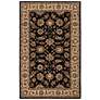 Thumbnail2 of Selene MY03 2'6"x4' Black and Beige Floral Wool Area Rug