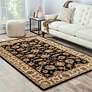 Thumbnail1 of Selene MY03 2'6"x4' Black and Beige Floral Wool Area Rug