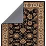Selene MY03 5&#39;x8&#39; Black and Beige Floral Wool Area Rug