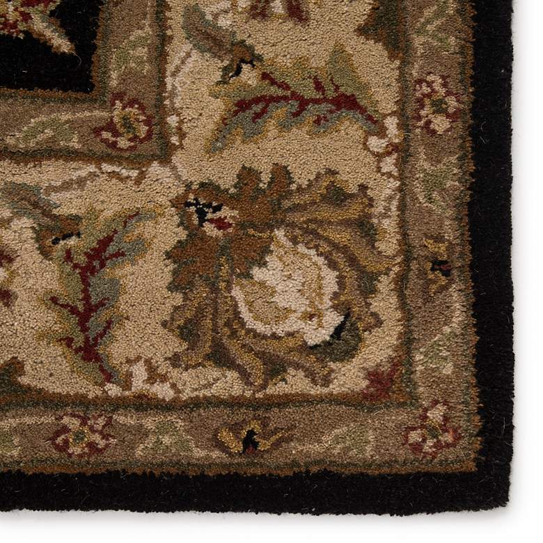 Image 5 Selene MY03 5'x8' Black and Beige Floral Wool Area Rug more views