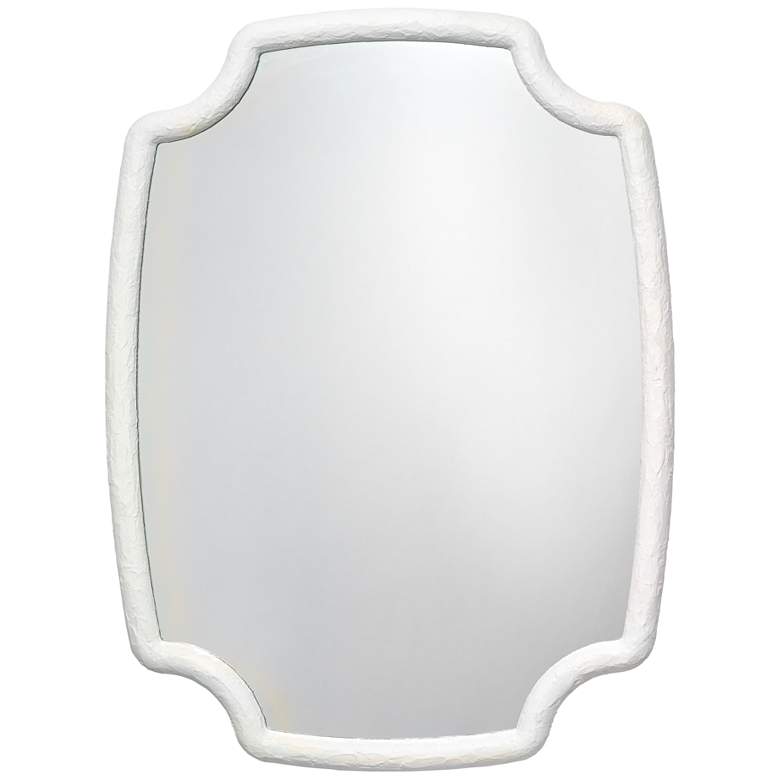 Image 3 Selene Textured White 36 inch x 48 inch Rectangular Wall Mirror
