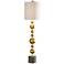 Selim Metallic Gold Leaf Stacked Spheres Buffet Table Lamp