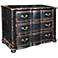 Selina Distressed Vintage Black Drawer Accent Chest