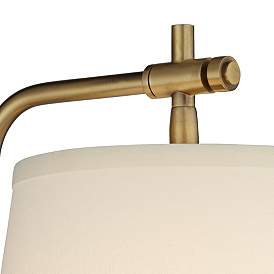 Image3 of Seline Warm Gold Finish Adjustable Plug-In Wall Lamp with Dimmer more views