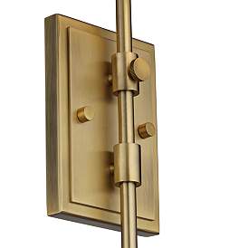 Image4 of Seline Warm Gold Finish Adjustable Plug-In Wall Lamp with Dimmer more views