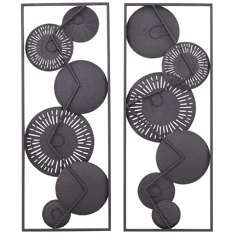 Image 6 Selke 35 1/2" Black White 2-Piece Metal Wall Art Set more views