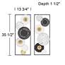 7_Selke 35 1/2" Black White 2-Piece Metal Wall Art Set more views