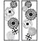 Selke Black and White Discs 35 1/2" High Metal Wall Art Set of 2