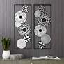 1_Selke Black and White Discs 35 1/2" High Metal Wall Art Set of 2