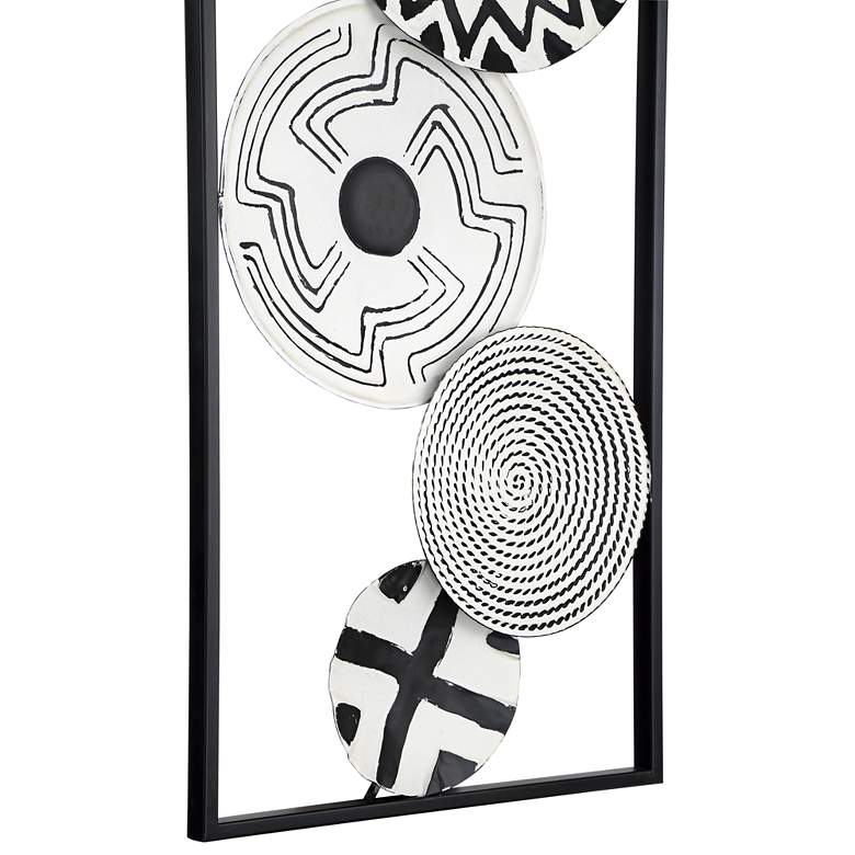 Image 3 Selke Black and White Discs 35 1/2" High Metal Wall Art Set of 2 more views