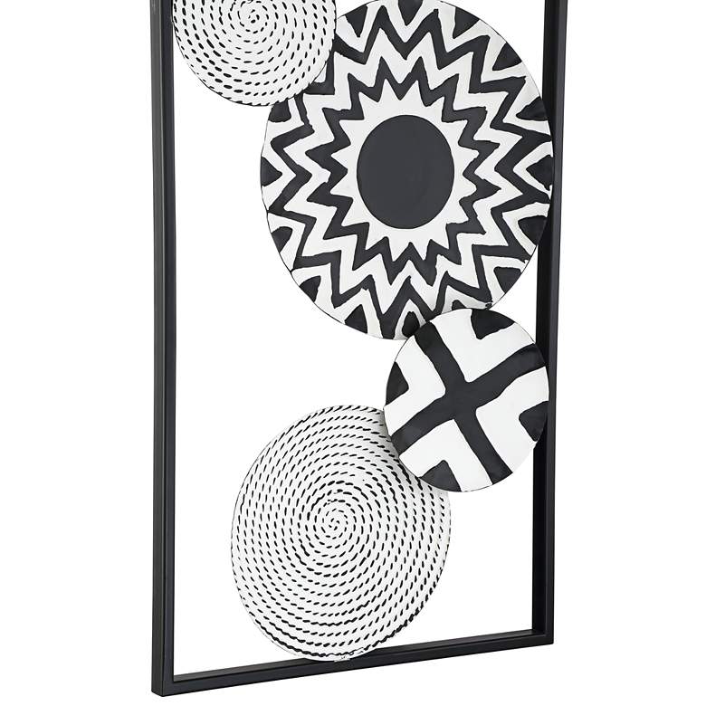 Image 4 Selke Black and White Discs 35 1/2" High Metal Wall Art Set of 2 more views