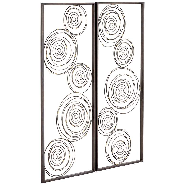Image 6 Selke Metallic Swirl 13 3/4" x 35 1/2" Wall Art Set of 2 more views