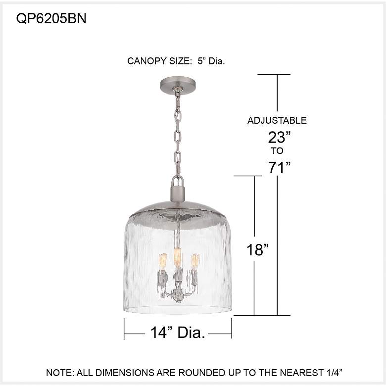 Image 7 Selma 3-Light Brushed Nickel Pendant Light more views