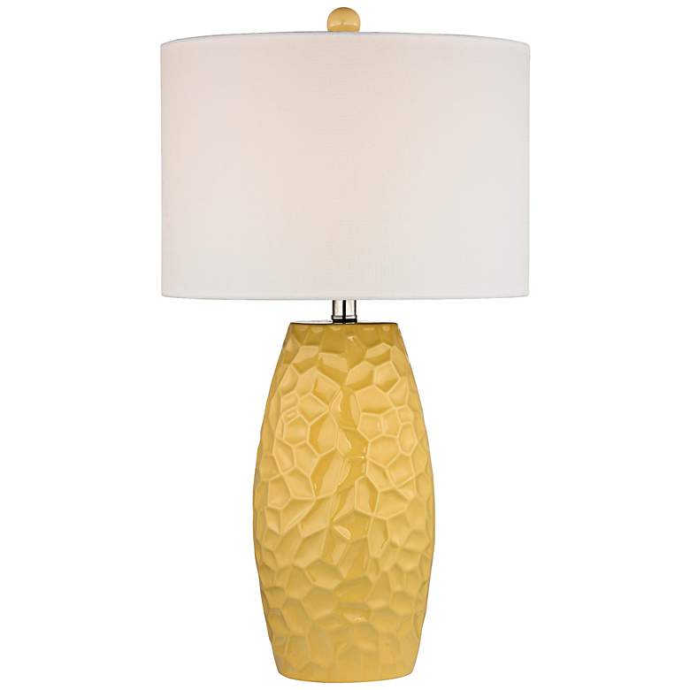 Image 1 Selsey Yellow Ceramic Table Lamp