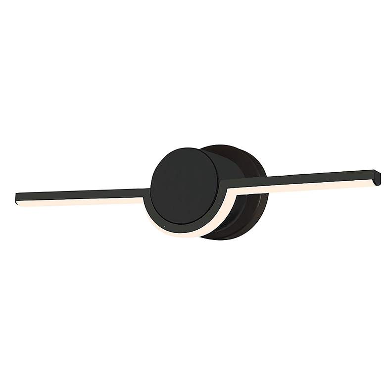 Image 1 Semicirculo 16" Wide Matte Black LED Bath Light