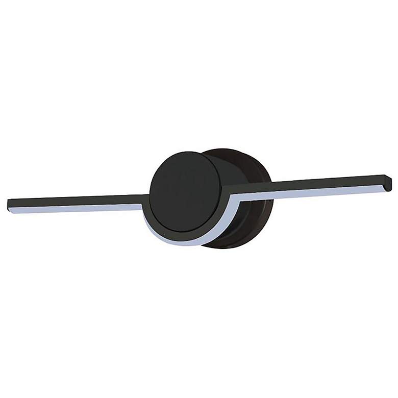 Image 2 Semicirculo 16" Wide Matte Black LED Bath Light more views