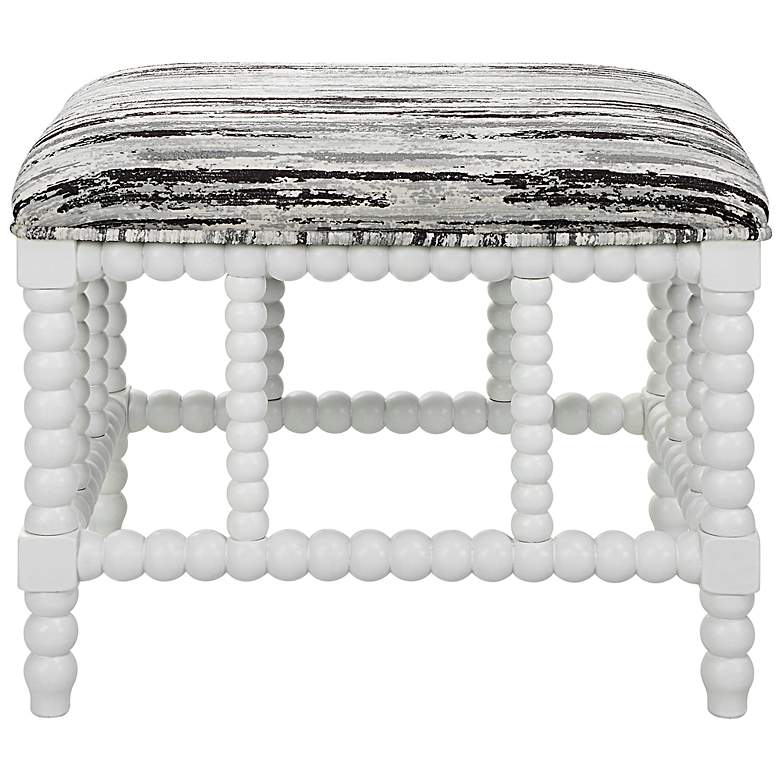 Image 2 Seminoe White and Gray Small Bench