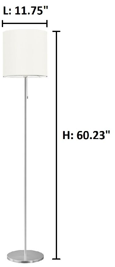 Image 5 Sendo - 1-Light Floor Lamp - Aluminum - Cream Fabric more views