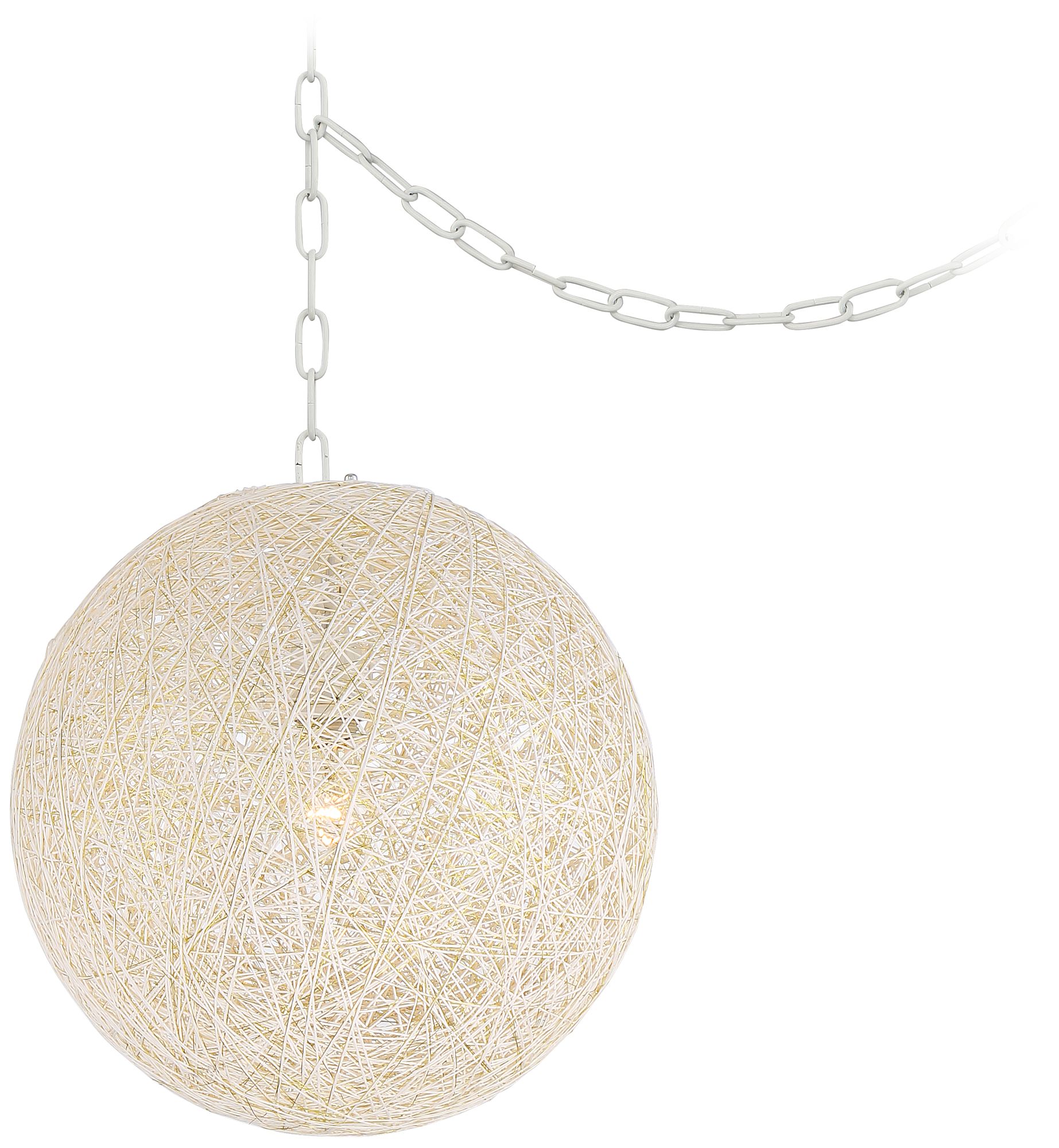 Seneca 15 3/4" Wide White Paper String Shade Swag Pendant