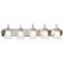 Seneca 36" Wide Chrome Square Deco Glass 5-Light Bath Light