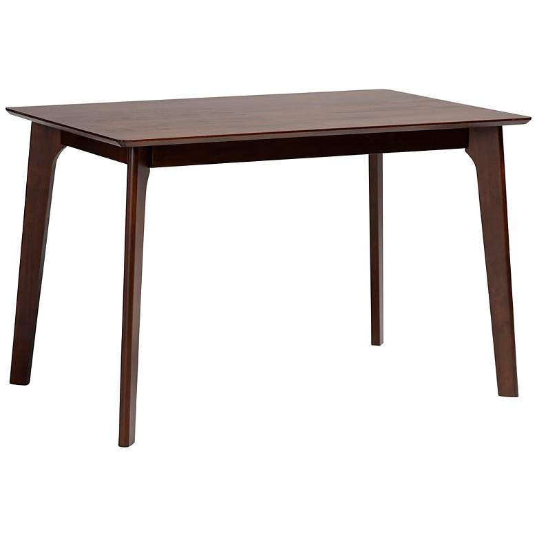 Image 2 Seneca 47 1/4 inch Wide Dark Brown Wood Rectangular Dining Table