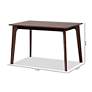 Seneca 47 1/4" Wide Dark Brown Wood Rectangular Dining Table