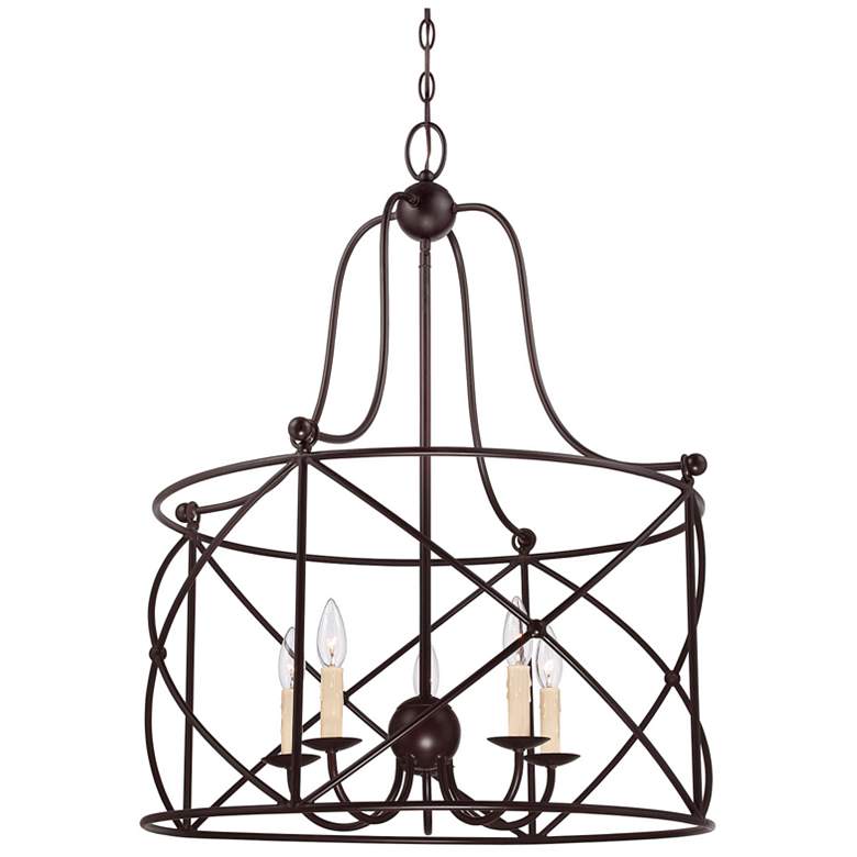 Image 1 Seneca 5-Light Pendant in English Bronze