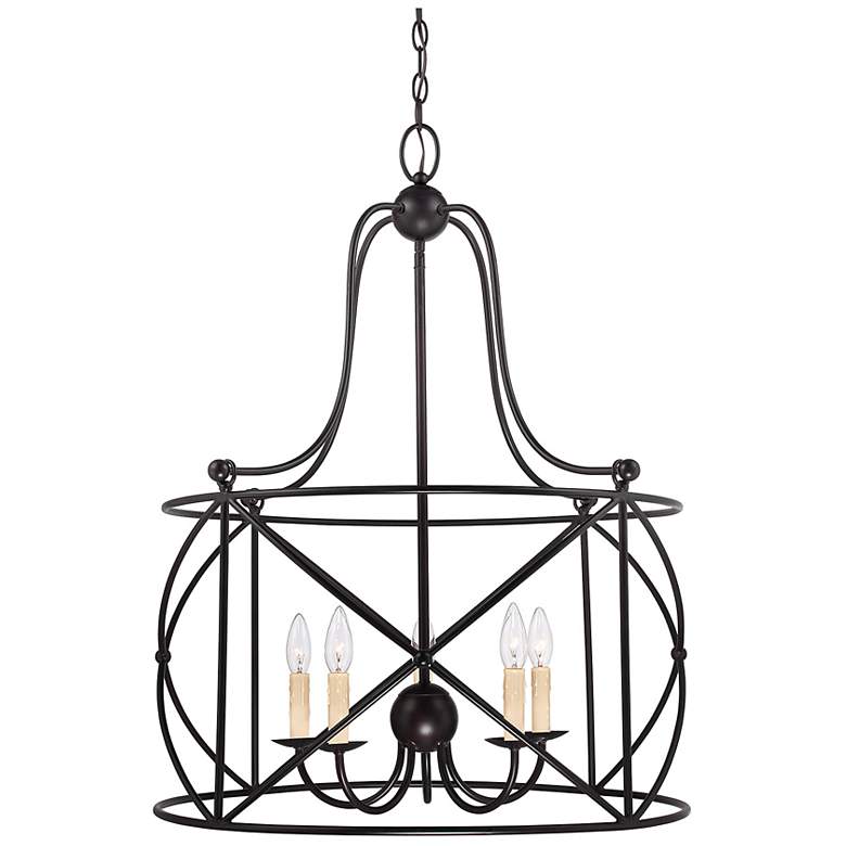 Image 2 Seneca 5-Light Pendant in English Bronze more views