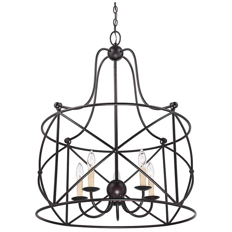 Image 3 Seneca 5-Light Pendant in English Bronze more views