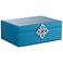 Seneca Turquoise-Silver 9 1/2" Wide Decorative Box