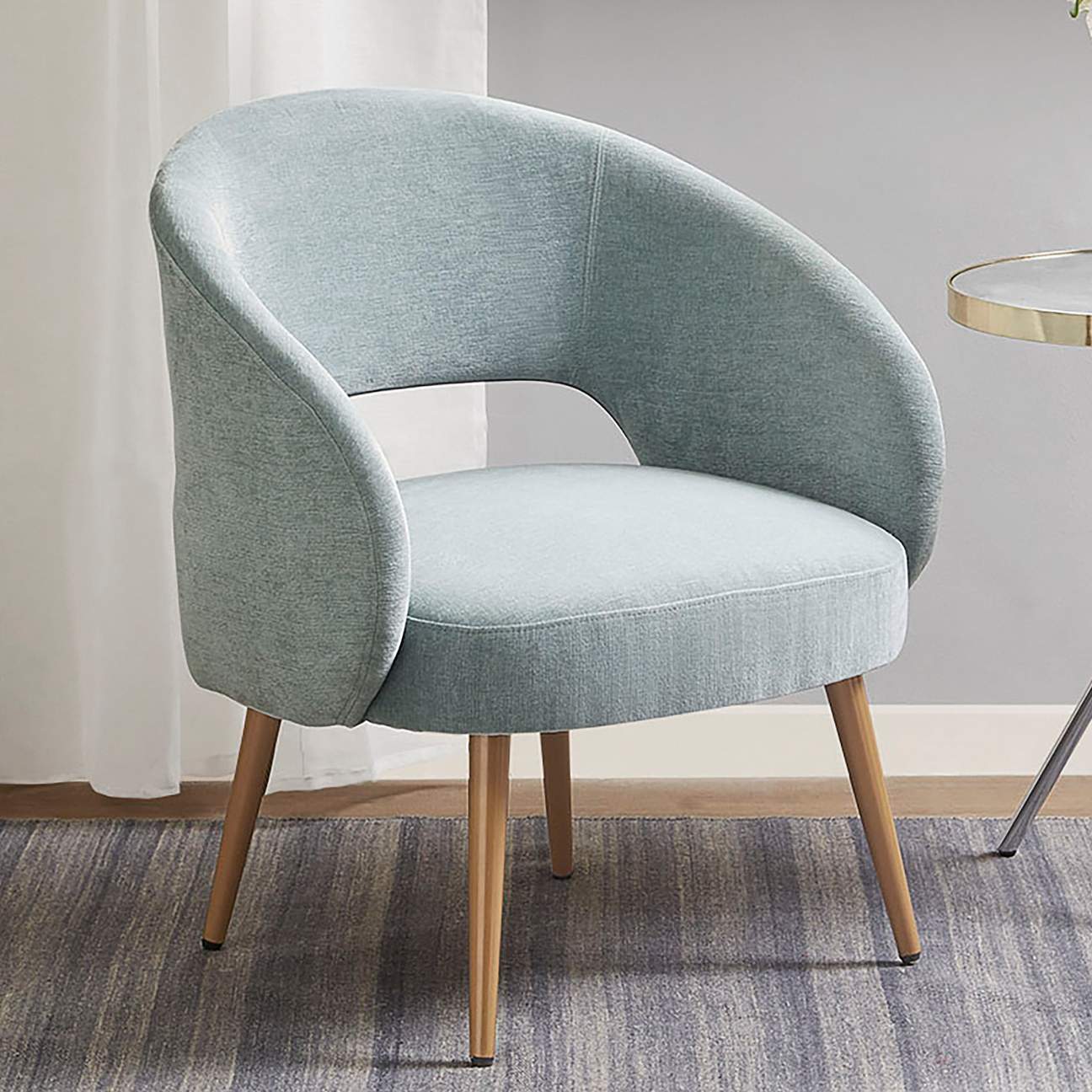 Senna Seafoam Fabric Accent Chair - #846H3 | Lamps Plus