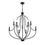 4_Senoia 32 1/2" Wide Matte Black 9-Light Chandelier more views