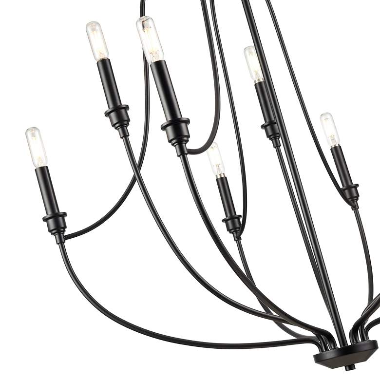 Image 6 Senoia 32 1/2" Wide Matte Black 9-Light Chandelier more views