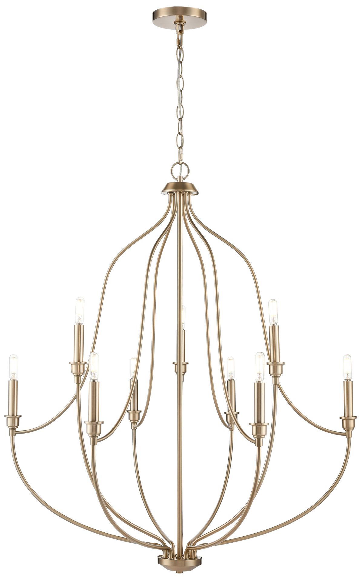 Image 2 Senoia 32 1/2" Wide Modern Gold 9-Light Chandelier more views