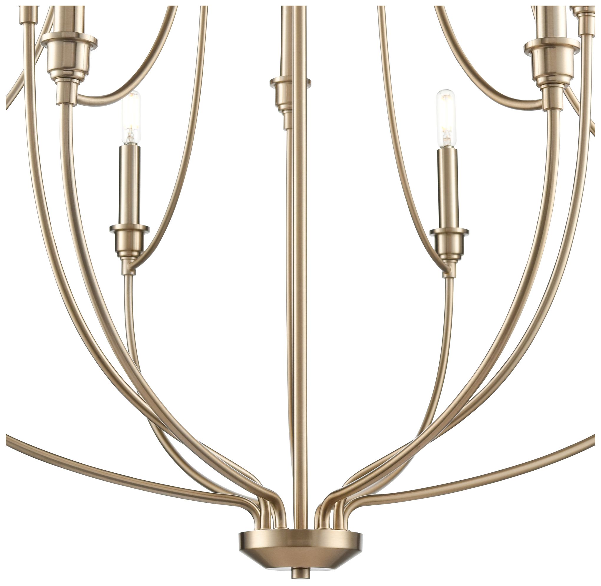 Image 3 Senoia 32 1/2" Wide Modern Gold 9-Light Chandelier more views