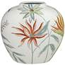 3_Sensei 13 1/4" Wide Red and White Ceramic Decorative Vase