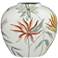 Sensei 13 1/4" Wide Red and White Ceramic Decorative Vase