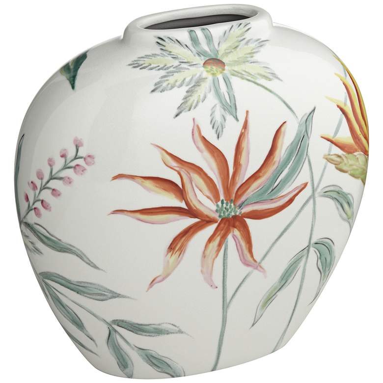 Image 6 Sensei 13 1/4" Wide Red and White Ceramic Decorative Vase more views