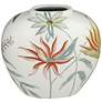 7_Sensei 13 1/4" Wide Red and White Ceramic Decorative Vase more views