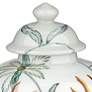 4_Sensei 13"H Red and White Ceramic Decorative Jar with Lid more views