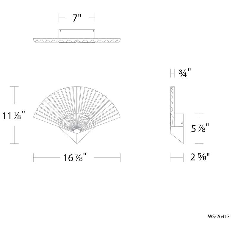 Image 4 Sensu 11.1"H x 16.9"W 1-Light Wall Sconce in Aged Brass more views