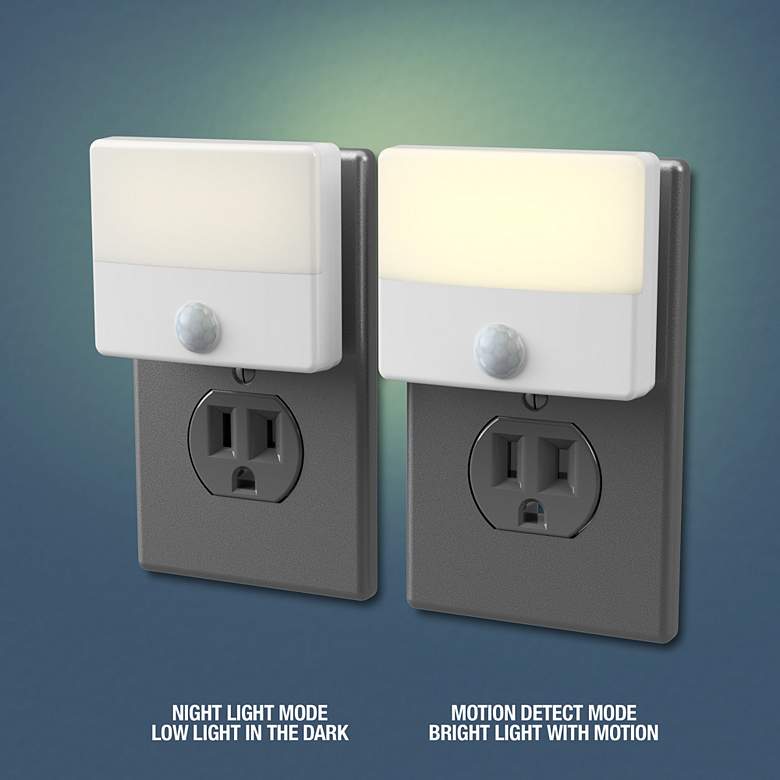 Image 2 Senti 2 1/2" Wide White Dusk to Dawn LED Motion Night Light more views